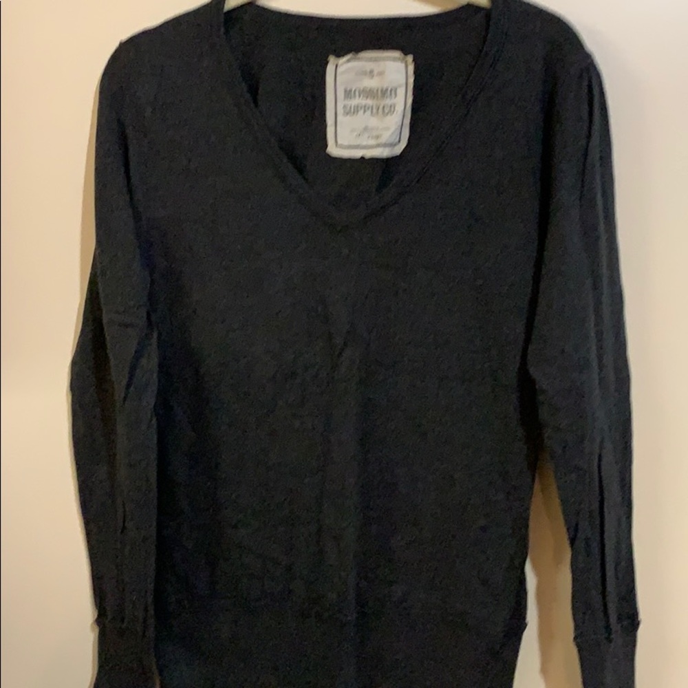 Charcoal grey V neck sweater. Smoke free home
